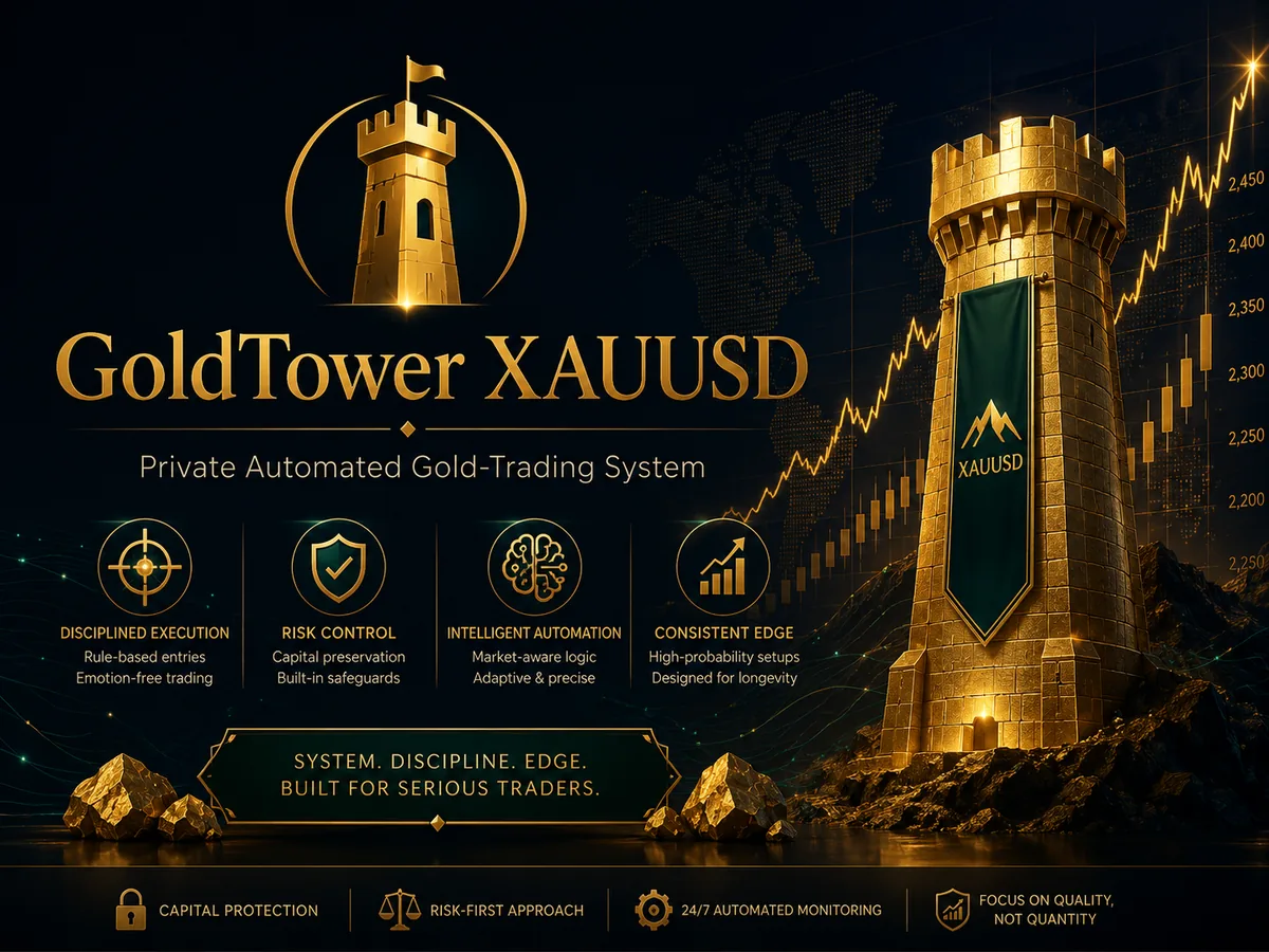 GoldTower XAUUSD branded automated gold-trading system visual